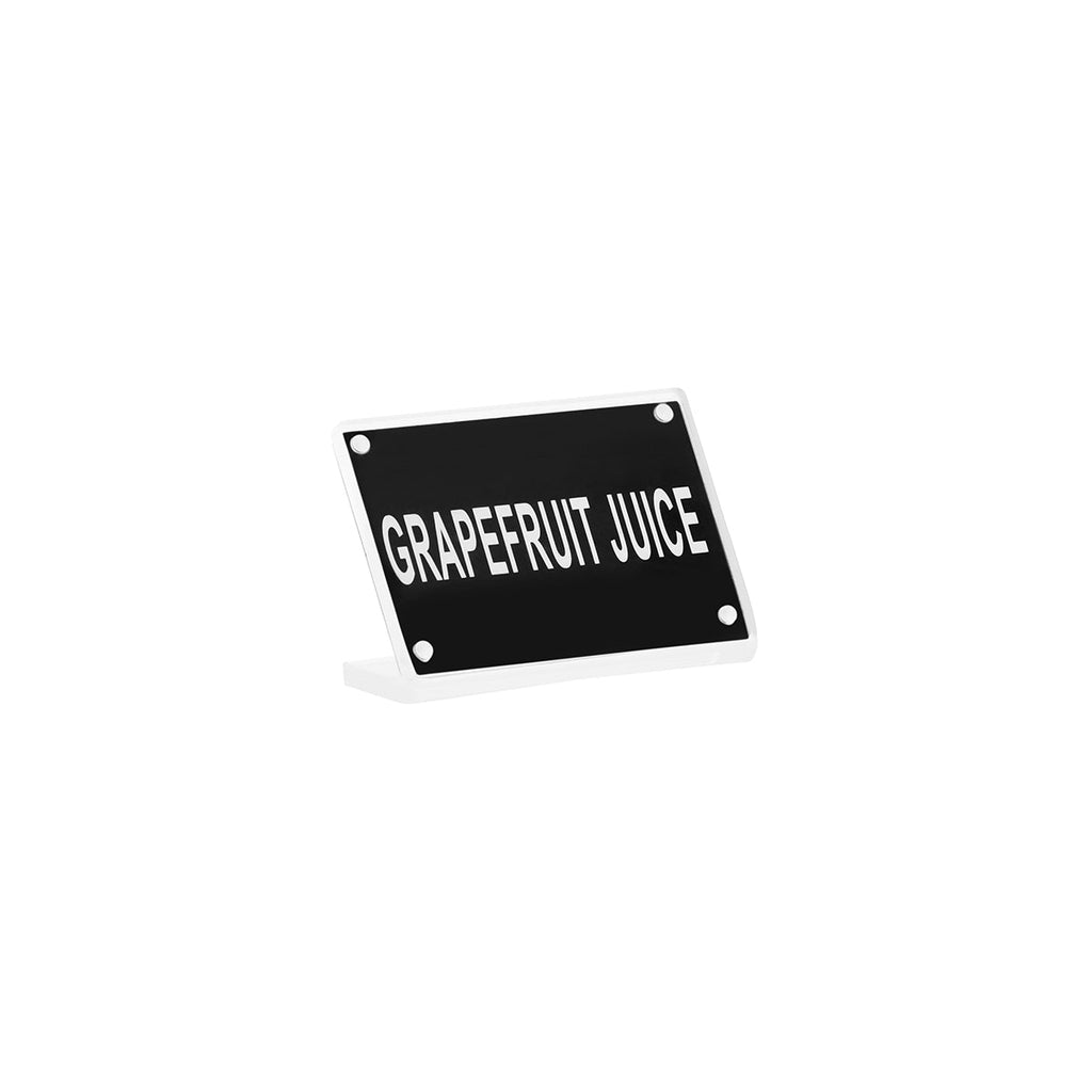 Chef Inox BUFFET SIGN- ACRYLIC w/S/S MAGNET PLATE "GRAPEFRUIT JUI EA