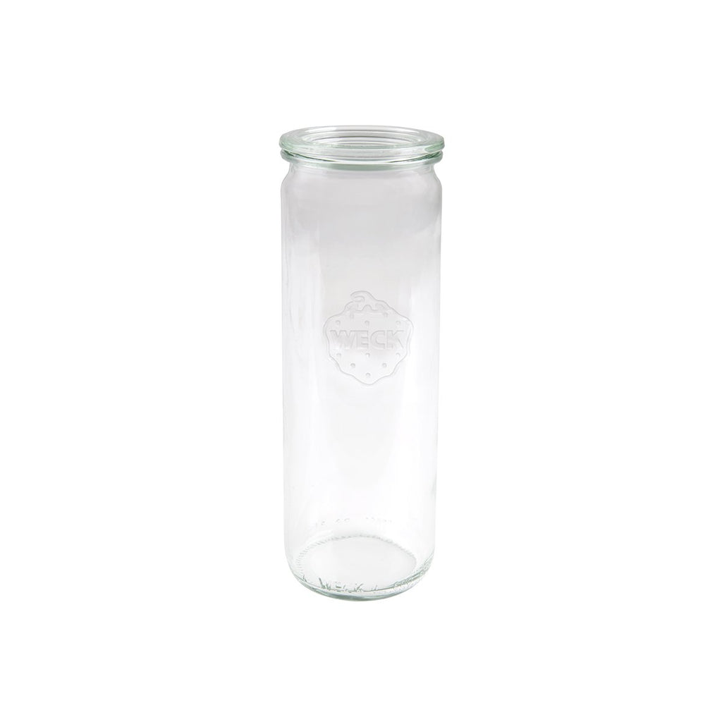 Weck CYLINDER GLASS JAR W/LID 600ml 60x210mm (905) X6