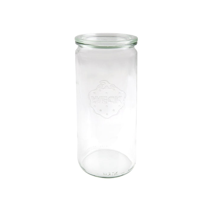 Weck CYLINDER GLASS JAR W/LID 1040ml 80x210mm (908) [Box of 6]