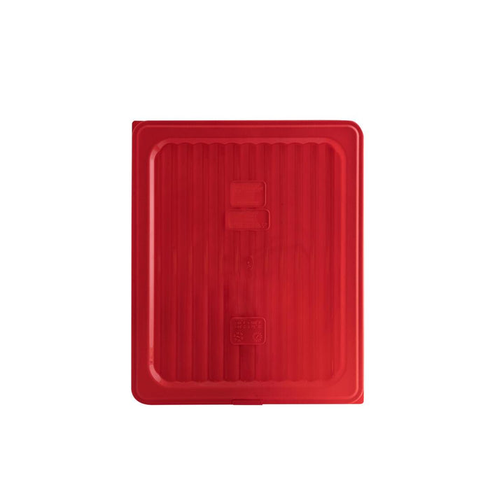 Gastroplast POLYPROPYLENE FOOD PAN COVER-PP | 1/2 SIZE RED (Each)