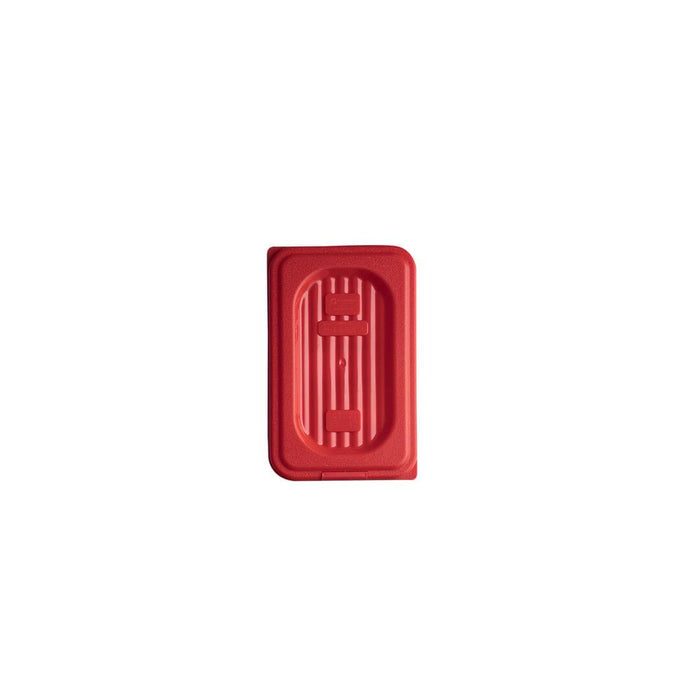 Gastroplast POLYPROPYLENE FOOD PAN COVER-PP | 1/9 SIZE RED (Each)