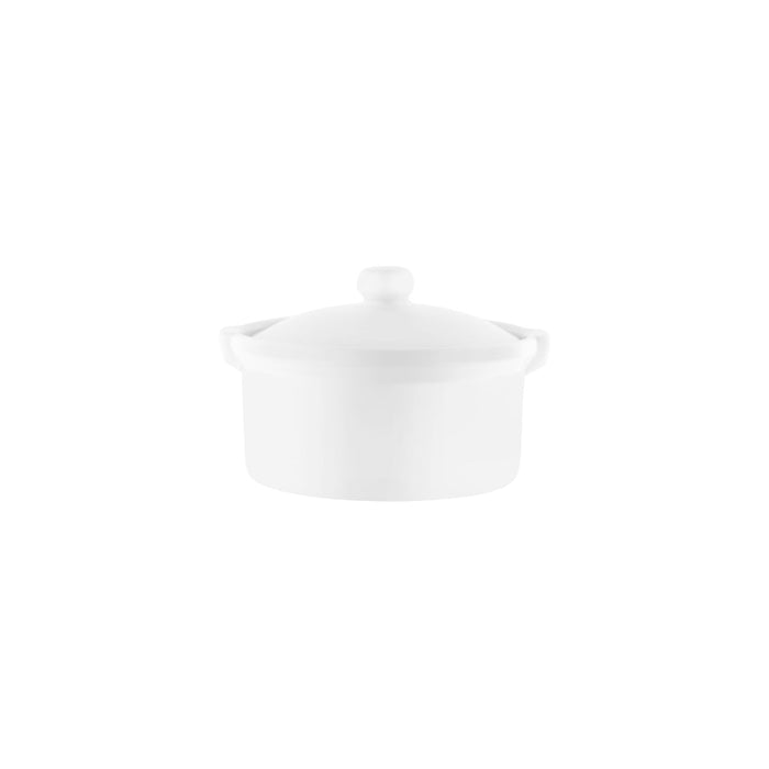 Vitroceram CASSEROLE-ROUND WITH COVER 500ml WHITE EA (x24)