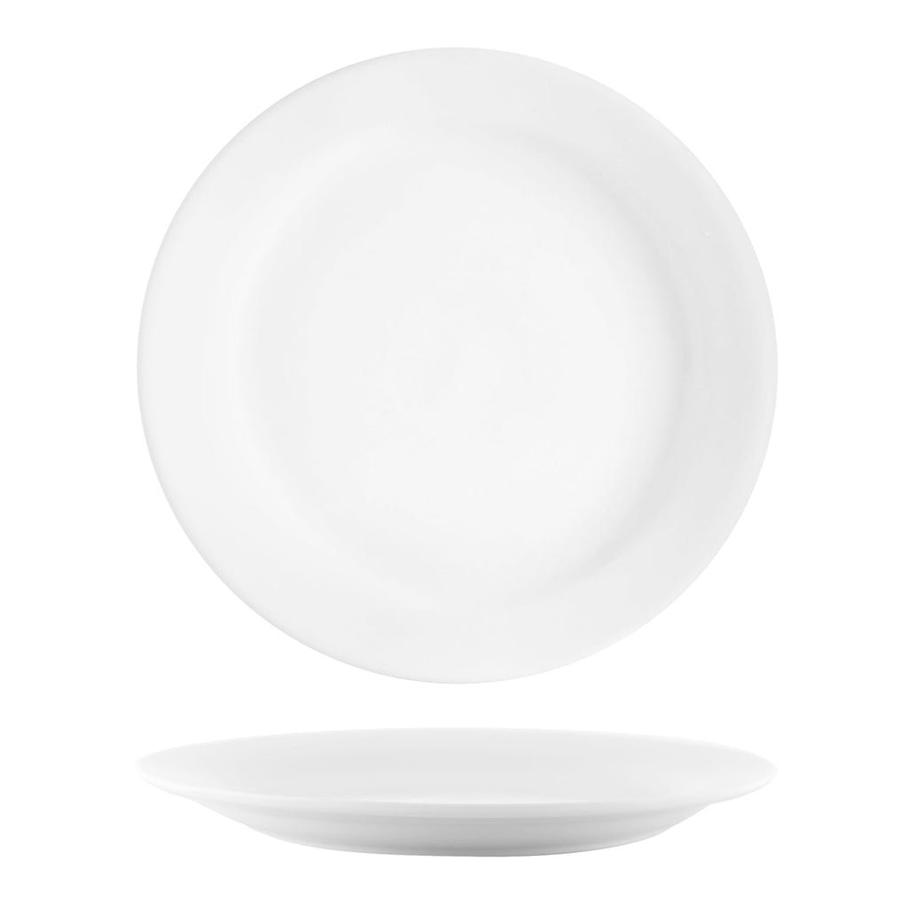 Vitroceram ROUND PLATE-250mm Narrow Rim WHITE EA