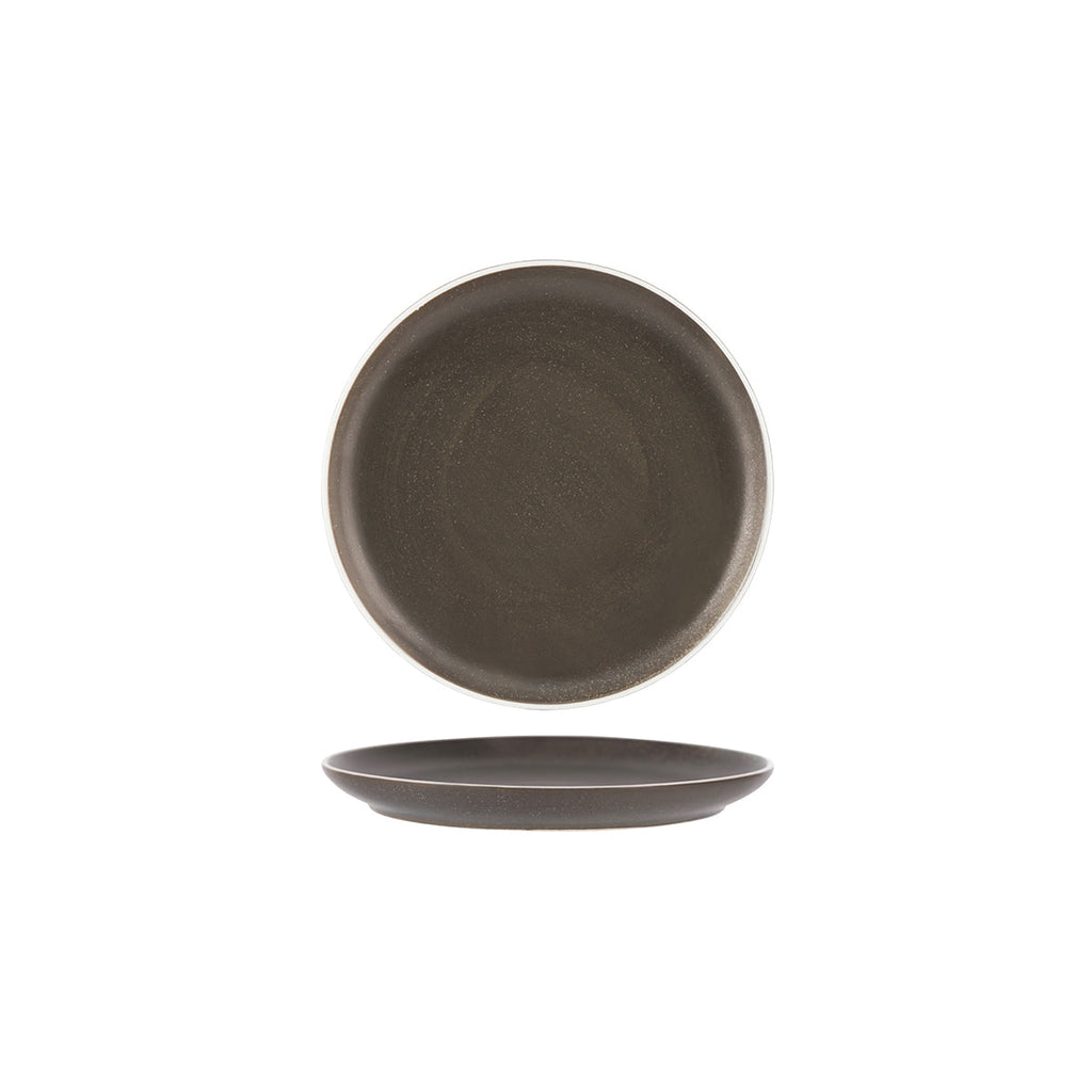 Tablekraft URBAN ROUND COUPE PLATE DARK GREY 200mm EA