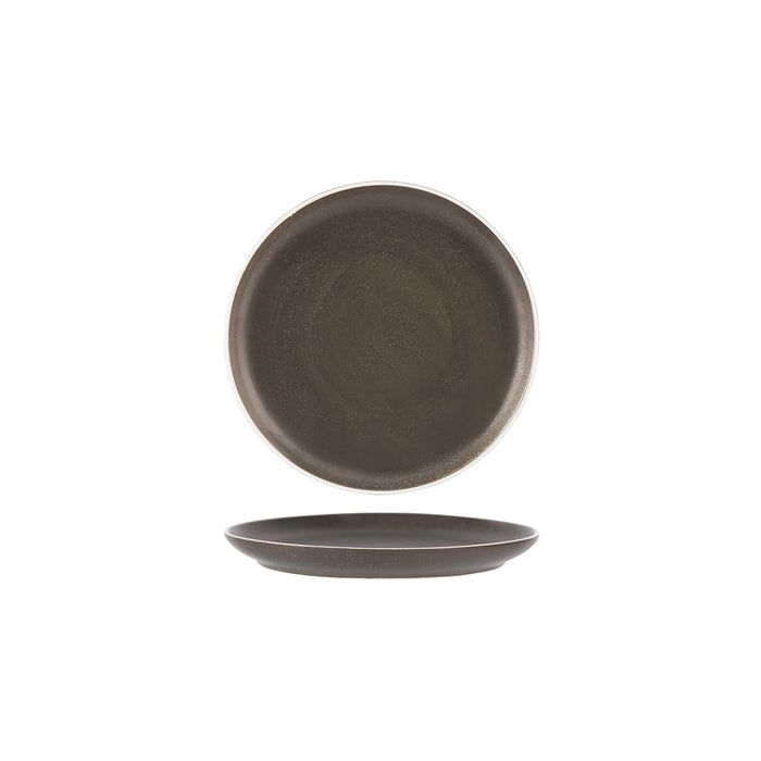 Tablekraft URBAN ROUND COUPE PLATE DARK GREY 200mm EA