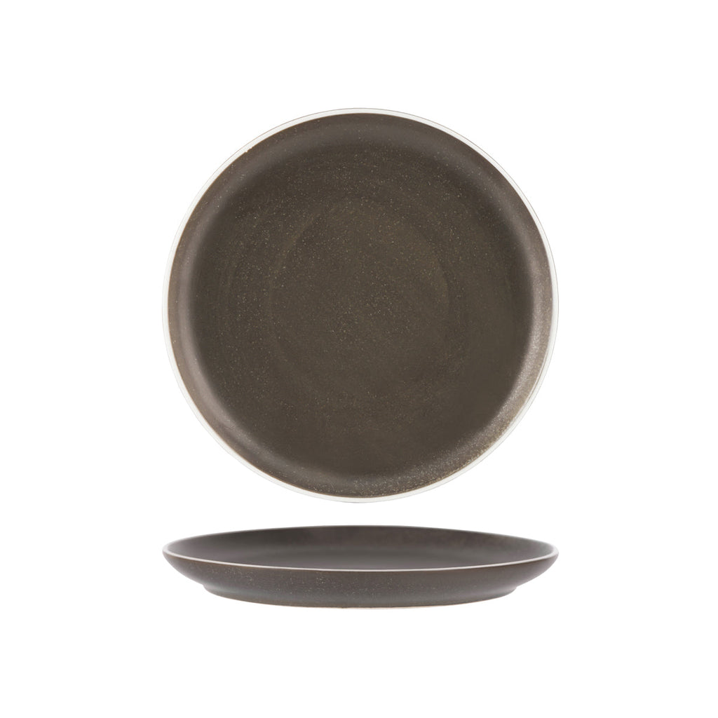 Tablekraft URBAN ROUND COUPE PLATE DARK GREY 265mm EA