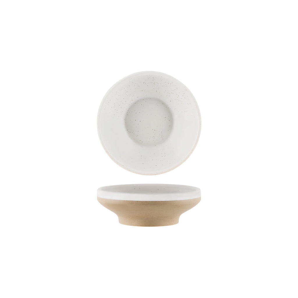Tablekraft SOHO ROUND BOWL FOOTED WHITE PEBBLE 153x50mm EA