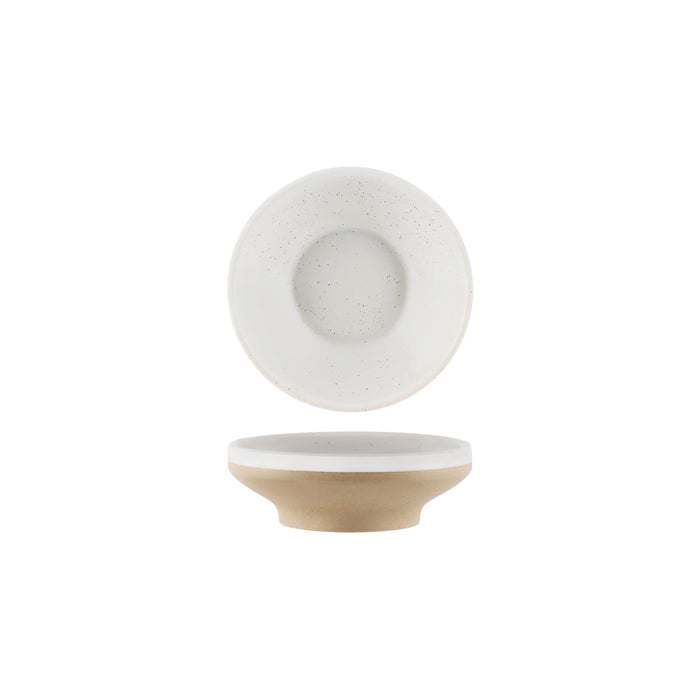 Tablekraft SOHO ROUND BOWL FOOTED WHITE PEBBLE 153x50mm EA