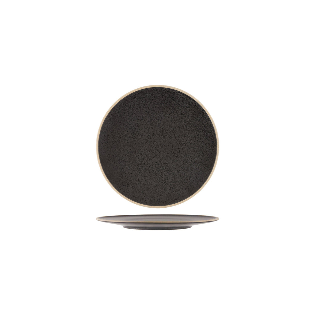 Tablekraft SOHO ROUND PLATE SPECKLE BLACK 200mm EA