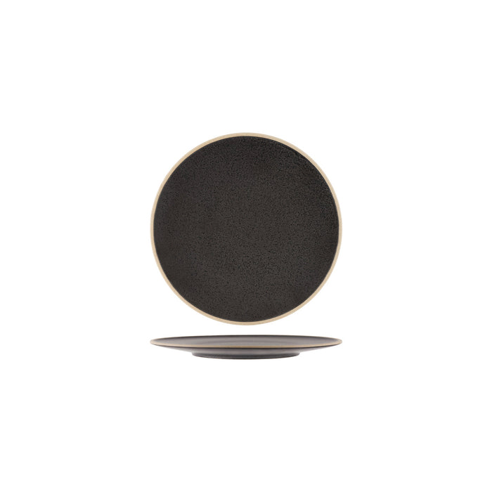 Tablekraft SOHO ROUND PLATE SPECKLE BLACK 200mm EA