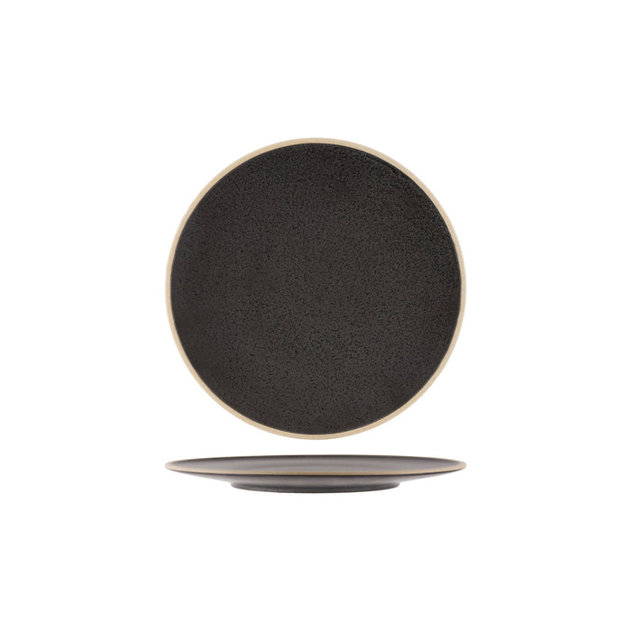 Tablekraft SOHO ROUND PLATE SPECKLE BLACK 255mm EA