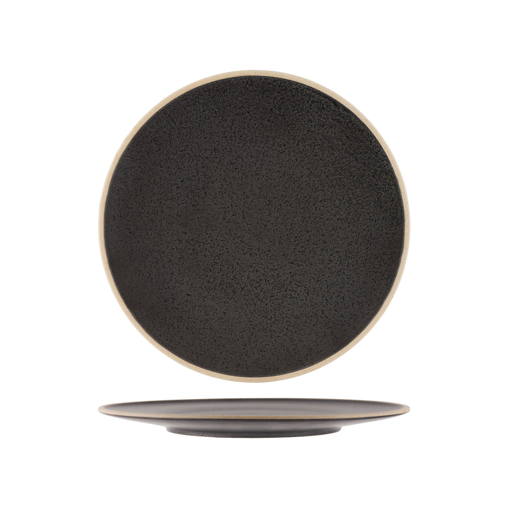 Tablekraft SOHO ROUND PLATE SPECKLE BLACK 285mm EA