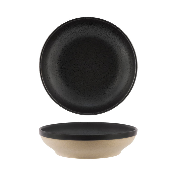 Tablekraft SOHO ROUND BOWL FLARED SPECKLE BLACK 230x55m EA