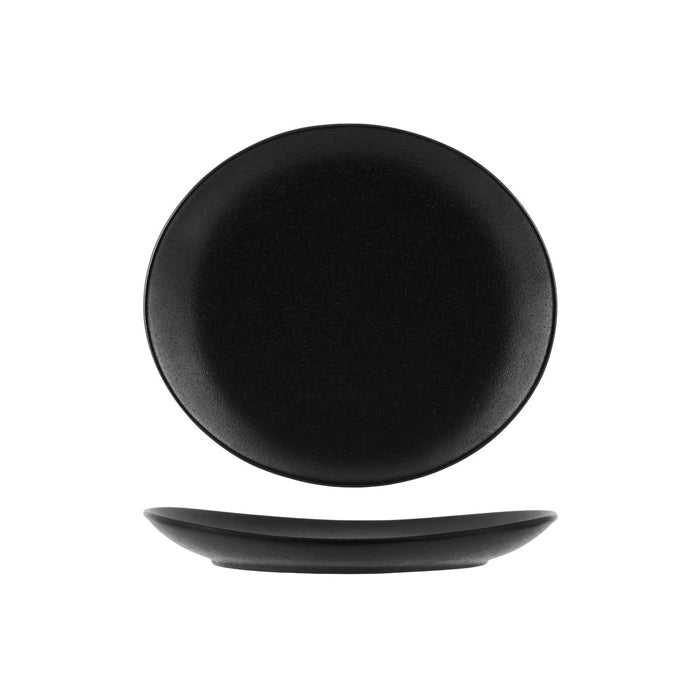 Tablekraft BLACK OVAL PLATE-295x250mm EA