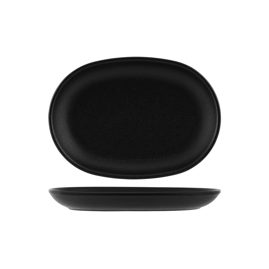 Tablekraft BLACK OVAL SERVING PLATTER-305x210mm EA