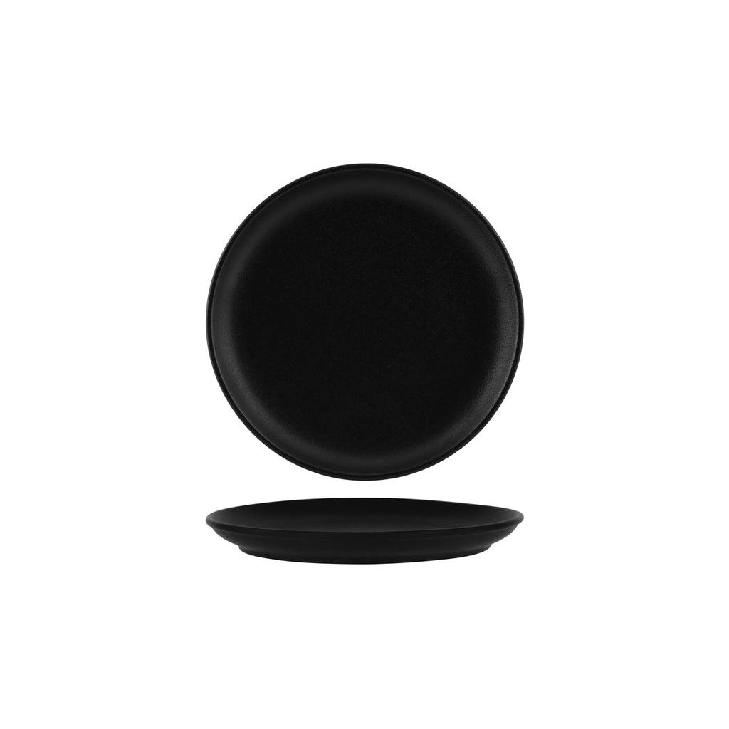Tablekraft BLACK ROUND COUPE PLATE 240mm EA