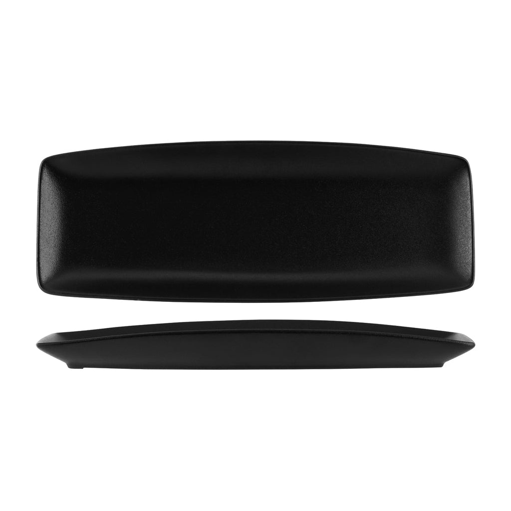 Tablekraft BLACK RECTANGULAR PLATTER 370x140x32mm EA