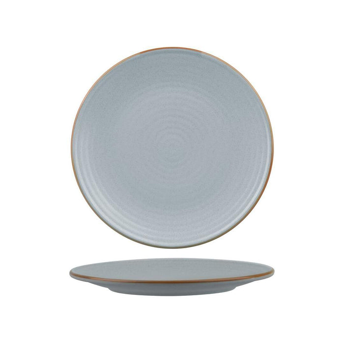 Zuma BLUESTONE ROUND COUPE RIBBED PLATE-210mm Ø  (x6)