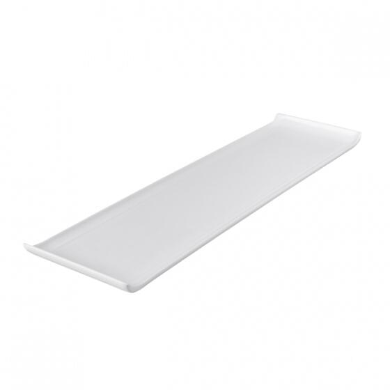 Ryner Melamine  RECT. PLATTER WITH LIP-555x150mm WHITE (x3)