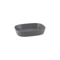 Ryner Melamine PEBBLE RECT DISH-1/2 SIZE, 65mm DEEP   STONE GREY (x3)