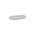 Ryner Melamine PEBBLE RECT DISH-1/3 SIZE, 20mm DEEP   STONE WHITE (x6)