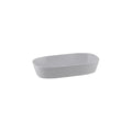 Ryner Melamine PEBBLE RECT DISH-1/3 SIZE, 65mm DEEP   STONE WHITE (x3)