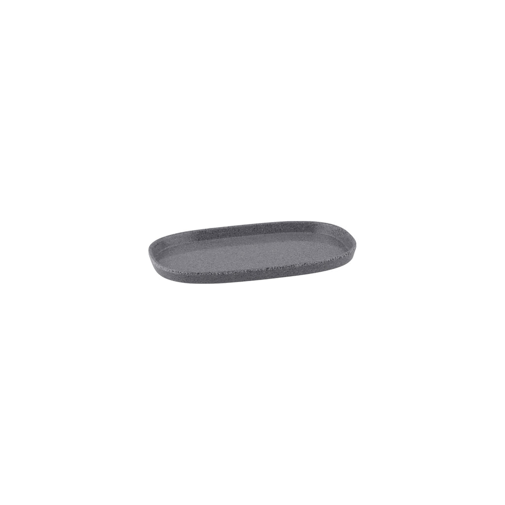 Ryner Melamine PEBBLE RECT DISH-1/3 SIZE, 20mm DEEP   STONE GREY (x6)