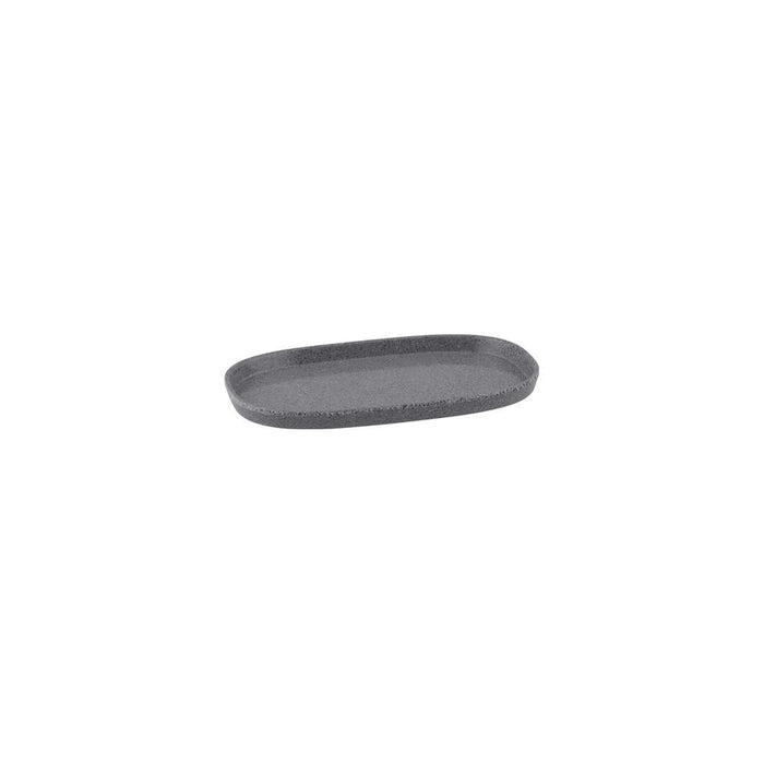 Ryner Melamine PEBBLE RECT DISH-1/4 SIZE, 20mm DEEP   STONE GREY (x6)