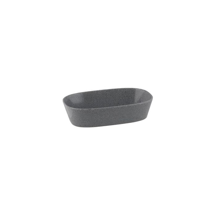 Ryner Melamine PEBBLE RECT DISH-1/4 SIZE, 65mm DEEP   STONE GREY (x3)