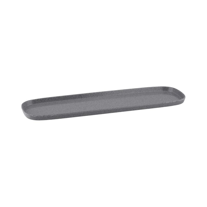 Ryner Melamine PEBBLE RECT DISH-2/4 SIZE, 20mm DEEP   STONE GREY (x6)