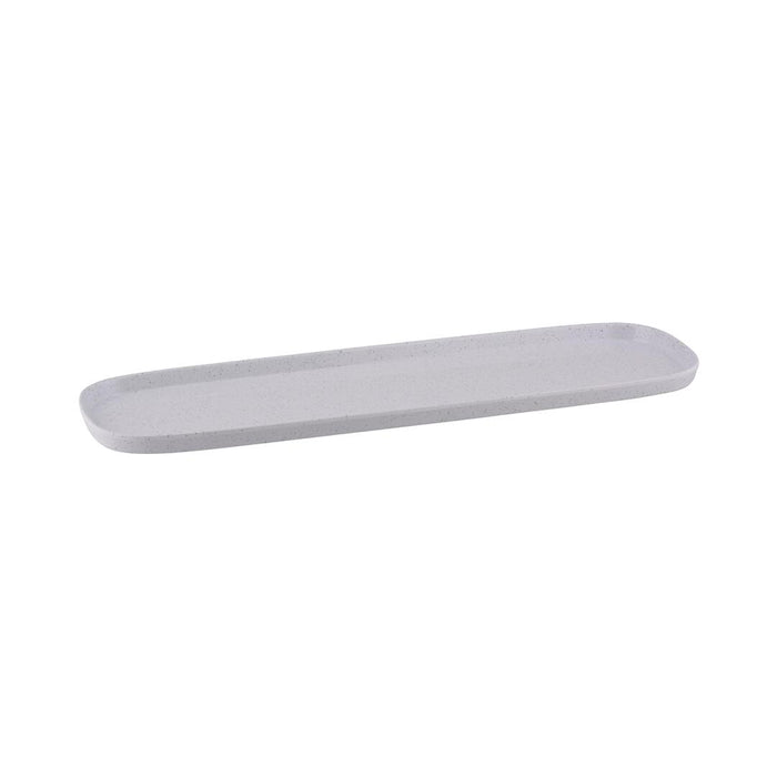 Ryner Melamine PEBBLE RECT DISH-2/4 SIZE, 20mm DEEP   STONE WHITE (x6)
