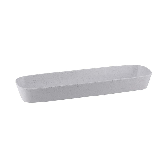 Ryner Melamine PEBBLE RECT DISH-2/4 SIZE, 65mm DEEP  STONE WHITE (x3)