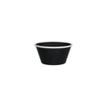 Ryner Melamine EVOKE TAPERED BOWL-125x125x67mm BLACK W/WHITE LINE (x12)