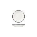 Ryner Melamine EVOKE SOUP / PASTA PLATE-200mm Ø WHITE W/BLACK LINE (x12)