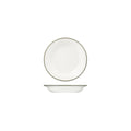 Ryner Melamine EVOKE SOUP / PASTA PLATE-200mm Ø WHITE W/GREY LINE (x12)