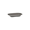 Ryner Melamine EVOKE RECT DISH-200x145x45mm GREY W/WHITE LINE (x12)