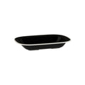 Ryner Melamine EVOKE RECT DISH-270x200x42mm BLACK W/WHITE LINE (x12)