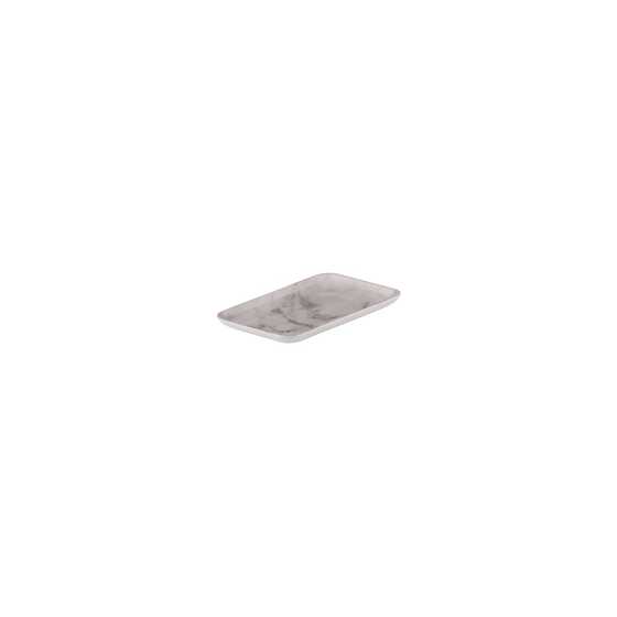 Ryner Melamine  RECT. COUPE PLATTER-205x140mm WHITE MARBLE (Each)