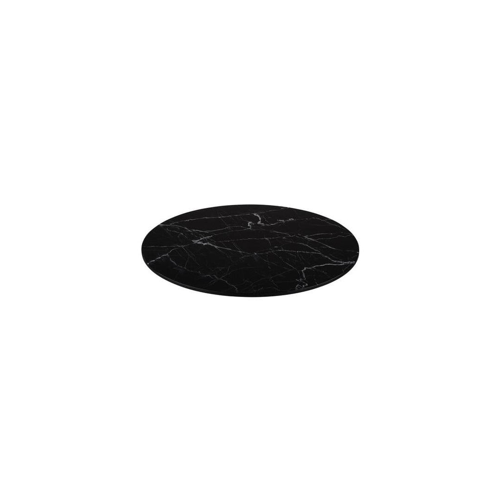Ryner Melamine  ROUND FLAT PLATTER-330mm Ø BLACK MARBLE (Each)