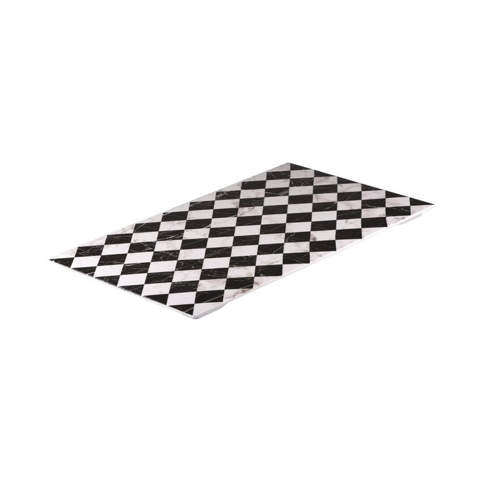 Ryner Melamine  RECT FLAT PLATTER-530x325mm CHECKERED (Each)