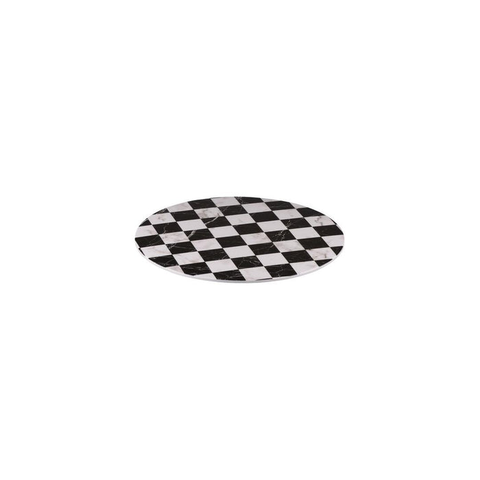 Ryner Melamine  ROUND FLAT PLATTER-330mm Ø CHECKERED (Each)