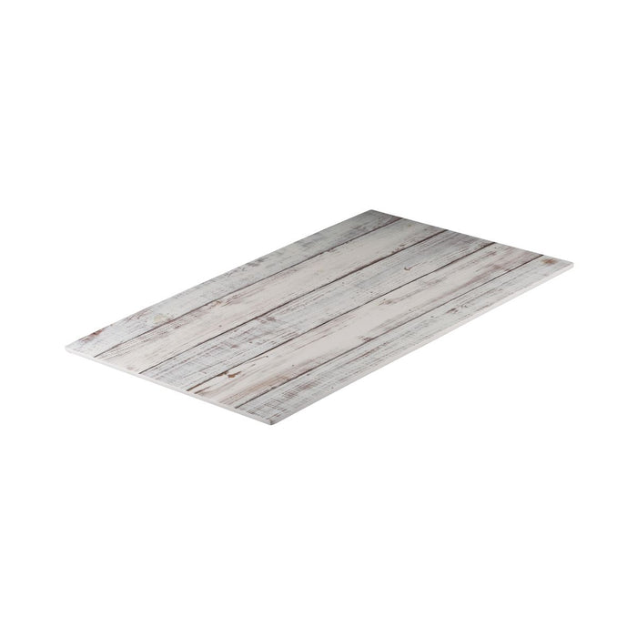 Ryner Melamine  RECT FLAT PLATTER-525x160mm WHITEWASH (Each)