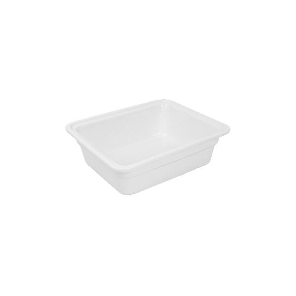 Ryner Tableware  PORCELAIN FOOD PAN-1/2 SIZE 100mm WHITE (Box of 2)