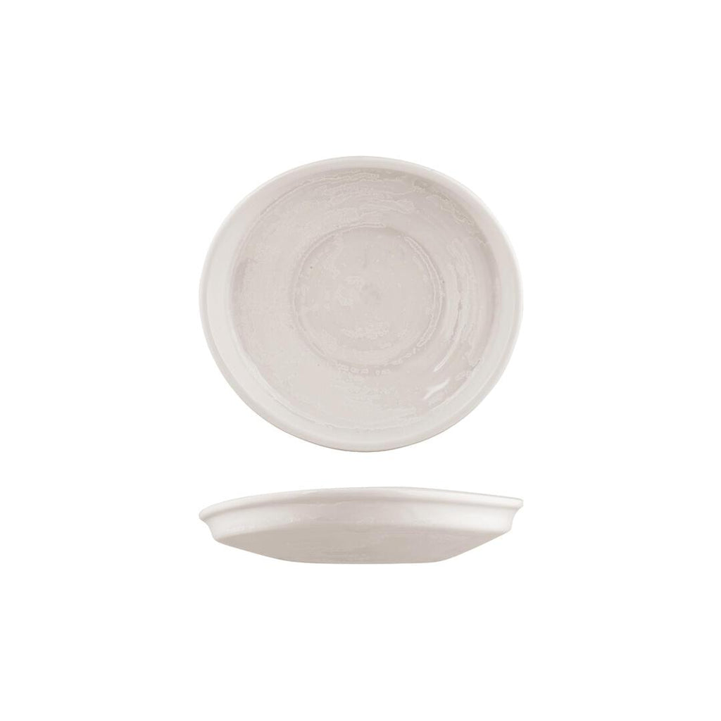 Moda Porcelain SNOW ORGANIC BOWL/PLATE - 225x205mm   (x6)