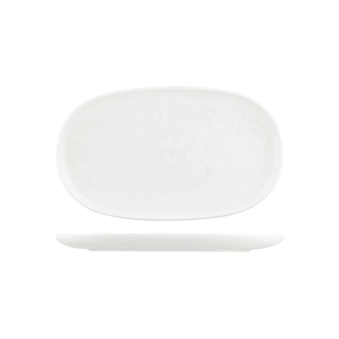 Moda Porcelain SNOW OVAL COUPE PLATE-355x215mm   (x6)