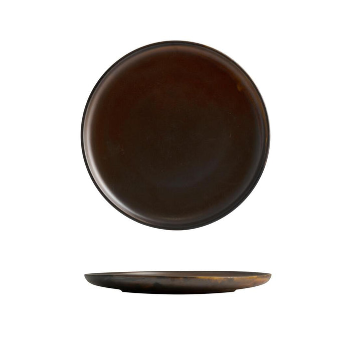 Moda Porcelain RUST ROUND PLATE - 260mm Ø   (x4)