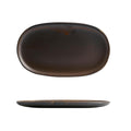 Moda Porcelain RUST OVAL COUPE PLATE-355x215mm   (x6)