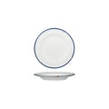 Luzerne TINTIN ROUND PLATE 170mm Ø WHITE W/NAVY LINE (x6)