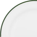 Luzerne TINTIN ROUND PLATE 270mm Ø WHITE W/GREEN LINE (x4)