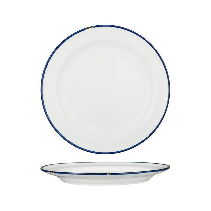 Luzerne TINTIN ROUND PLATE 270mm Ø WHITE W/NAVY LINE (x4)